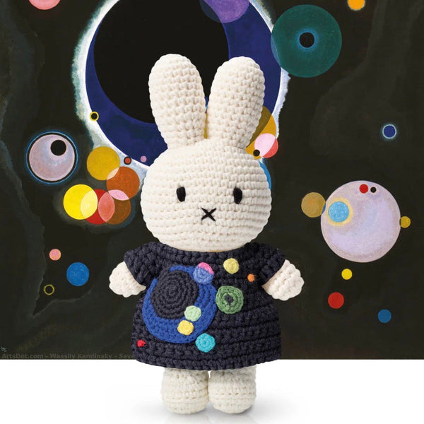 Miffy in Kandinsky Several Circles Inspired Dress Crochet Toy by Just Dutch