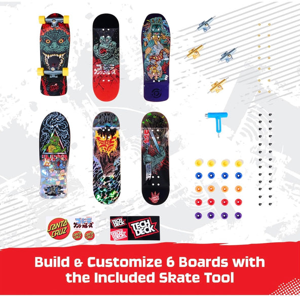 Tech Deck Godzilla x Santa Cruz Sk8shop Fingerboard Bonus Pack