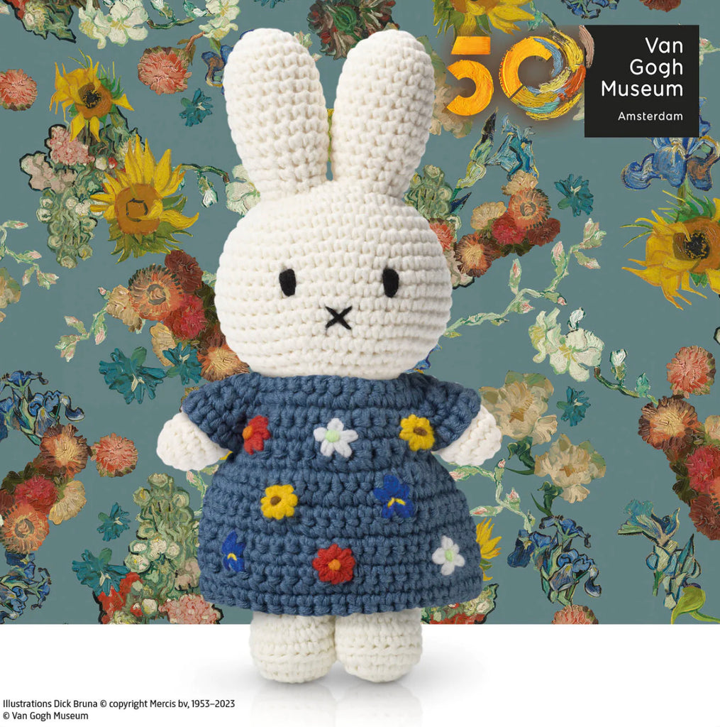 Miffy With Van Gogh Inspired Dress Crochet Toy by Just Dutch