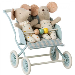 Maileg Stroller For Baby Mice In Mint