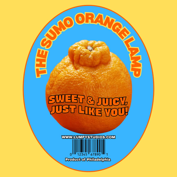 The Sumo orange Lamp by Lumpy Studios