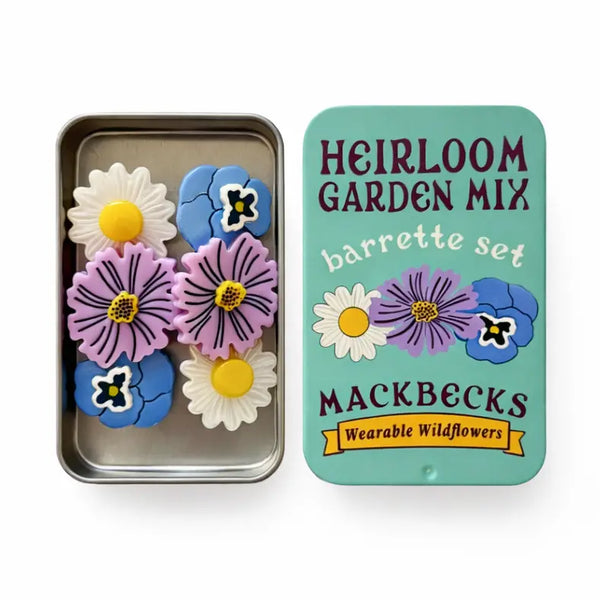 Heirloom Garden Mix Barrette Set by MackBecks
