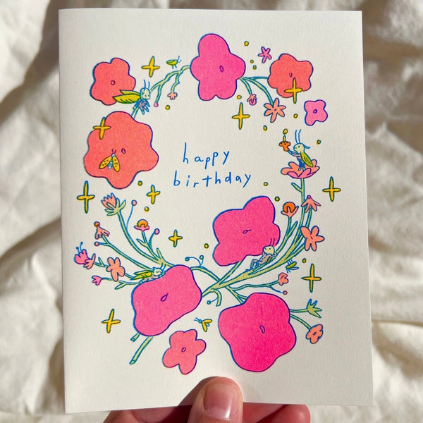 Happy Birthday Little Bugs Riso Card