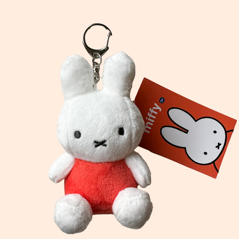 Plush Miffy Keychain (red)