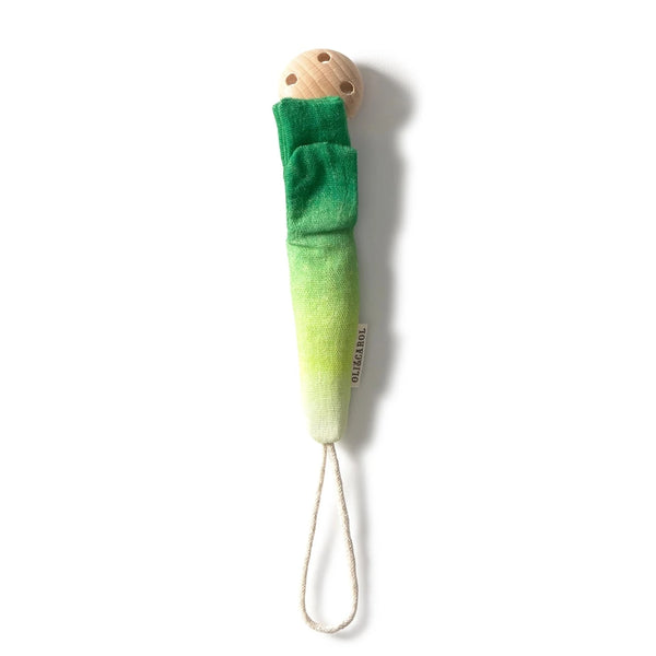 Oli & Carol Luke the Leek Pacifier Clip