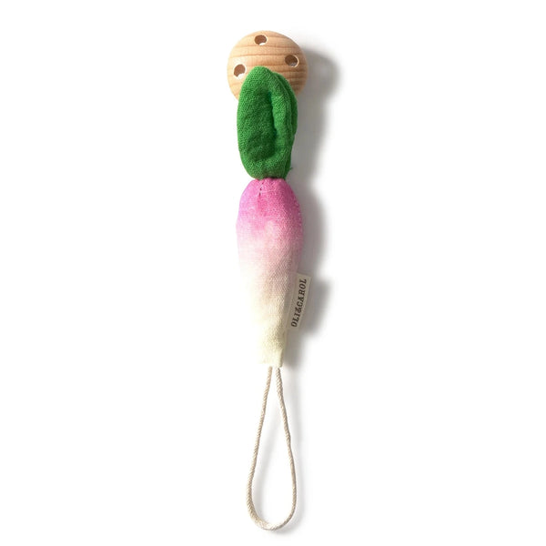 Oli & Carol Ramona the Radish Pacifier Clip