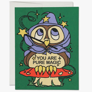 Owl Wizard Friendship Greeting Card