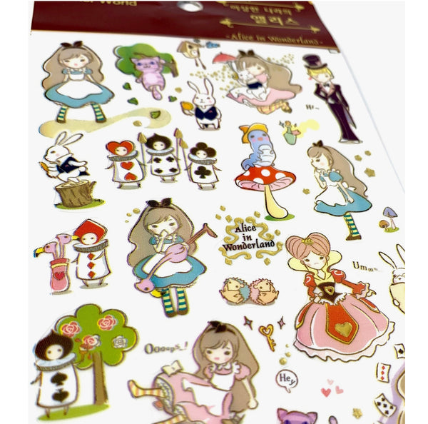Alice In Wonderland Sticker Sheet