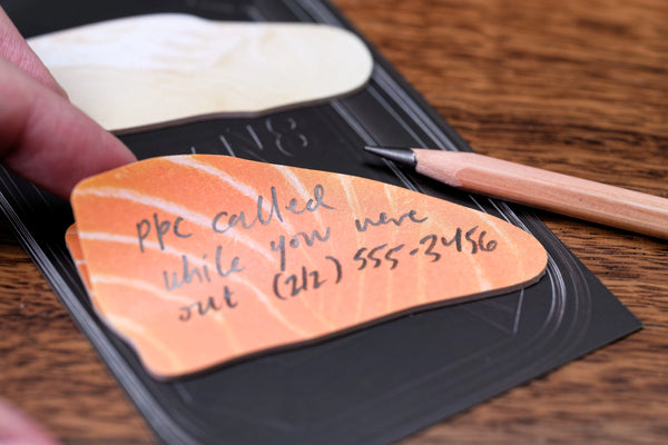 B8 Mart Sticky Notes, Lettuce Leaf And Fresh Fish