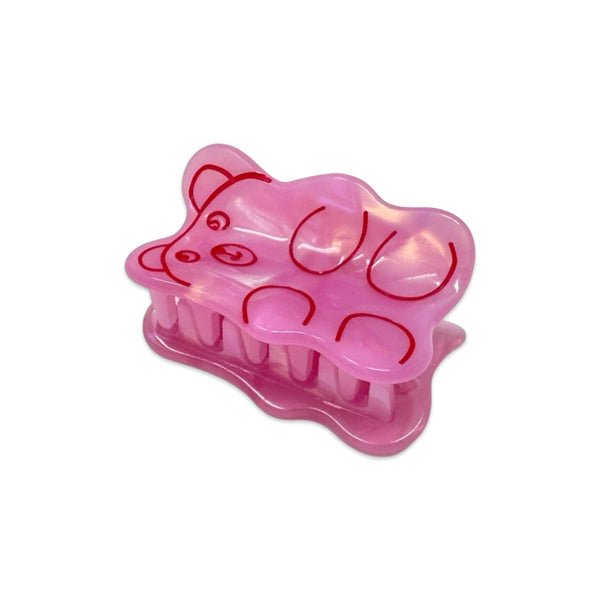 Mini Pink Gummy bear Hair Claw by Jenny Lemons