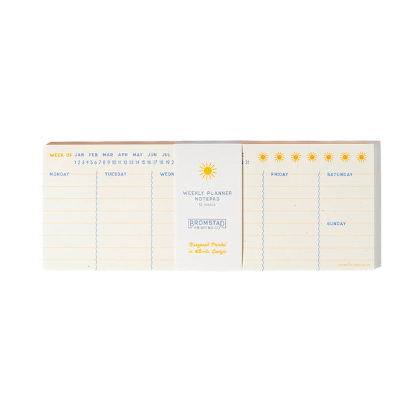 Weekly Planner Notepad By Bromstad Printing