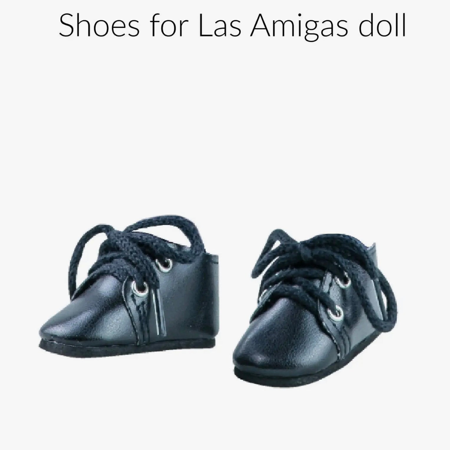 Paola Reina Amigas Doll Shoes - Black Lace-Up