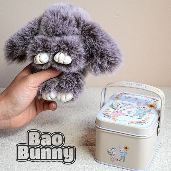 Bao Bunny Surprise Keychain in a Tin