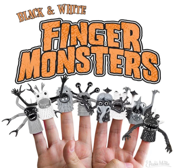 Black and White Finger Monsters
