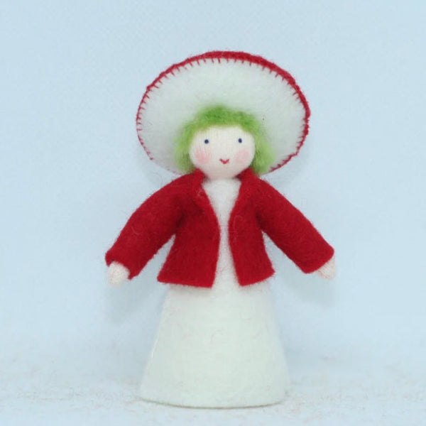 Mushroom Fairy With Red Cap by Eco Flower Fairies