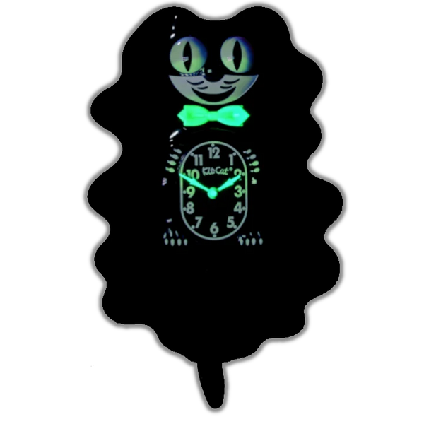Classic Black Glow in the Dark Kit-Cat Klock