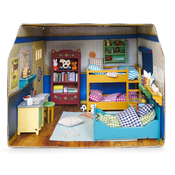 Mouse Mansion Cardboard Room Kit- Kid’s Bedroom