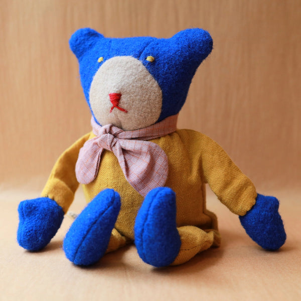 Berry the Floppy Teddy- Vintage Primary Pallet Edition