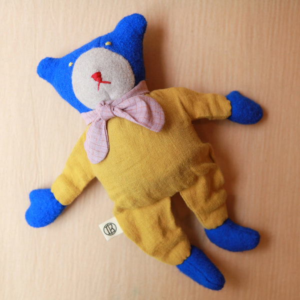 Berry the Floppy Teddy- Vintage Primary Pallet Edition