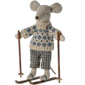 Winter Mouse With Ski Set Dad