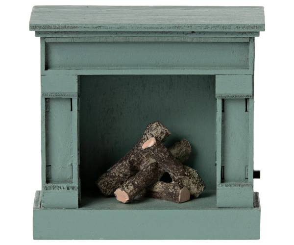 Maileg Mouse Fireplace- vintage blue