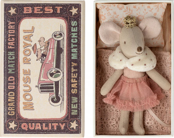 Maileg Princess Mouse Little Sister in box