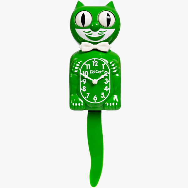 Green Kit Cat Klock