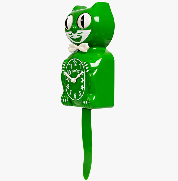 Green Kit Cat Klock