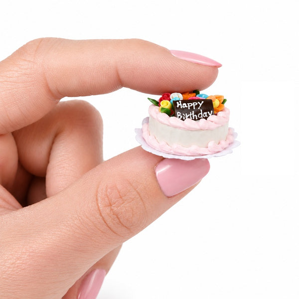 Dollhouse Miniature Birthday Cake