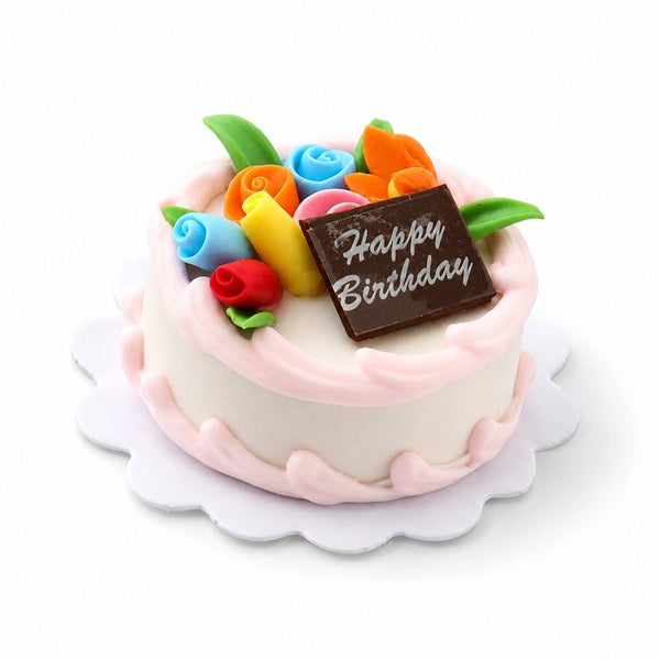 Dollhouse Miniature Birthday Cake