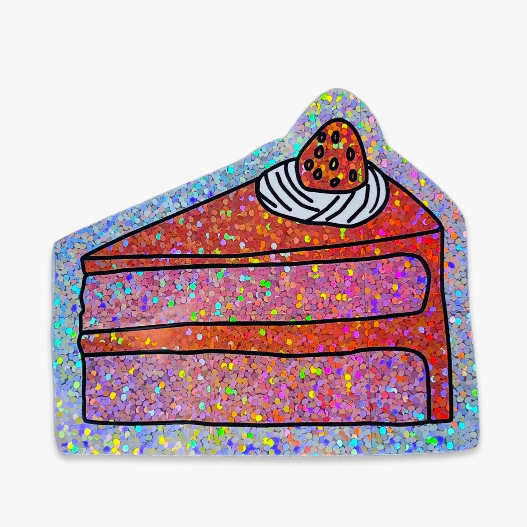 Glitter Cake Slice Sticker by Jenny Lemons