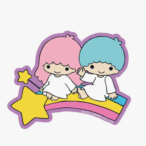 Little Twin Stars Rainbow Ride Vinyl Sticker by Pipsticks