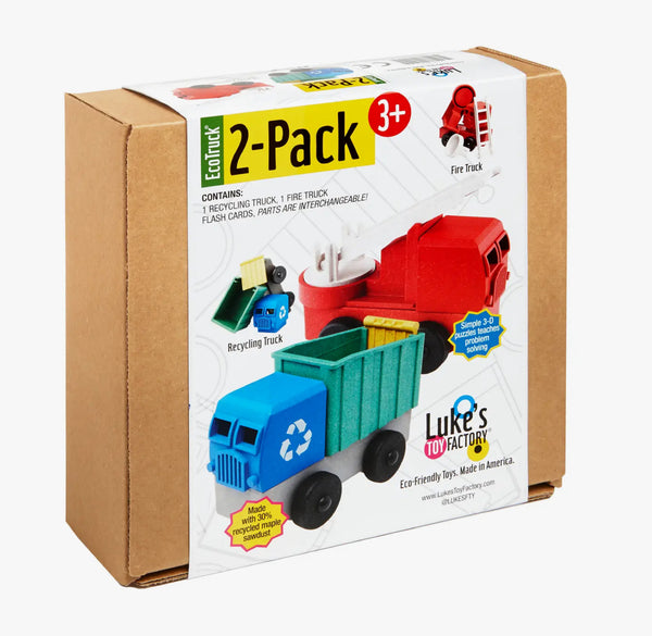 Luke’s Toy Factory Fire and Recycling Truck Two Pack