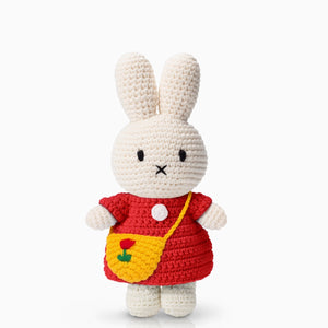 Miffy with her Tulip Bag Crochet Toy by Just Dutch
