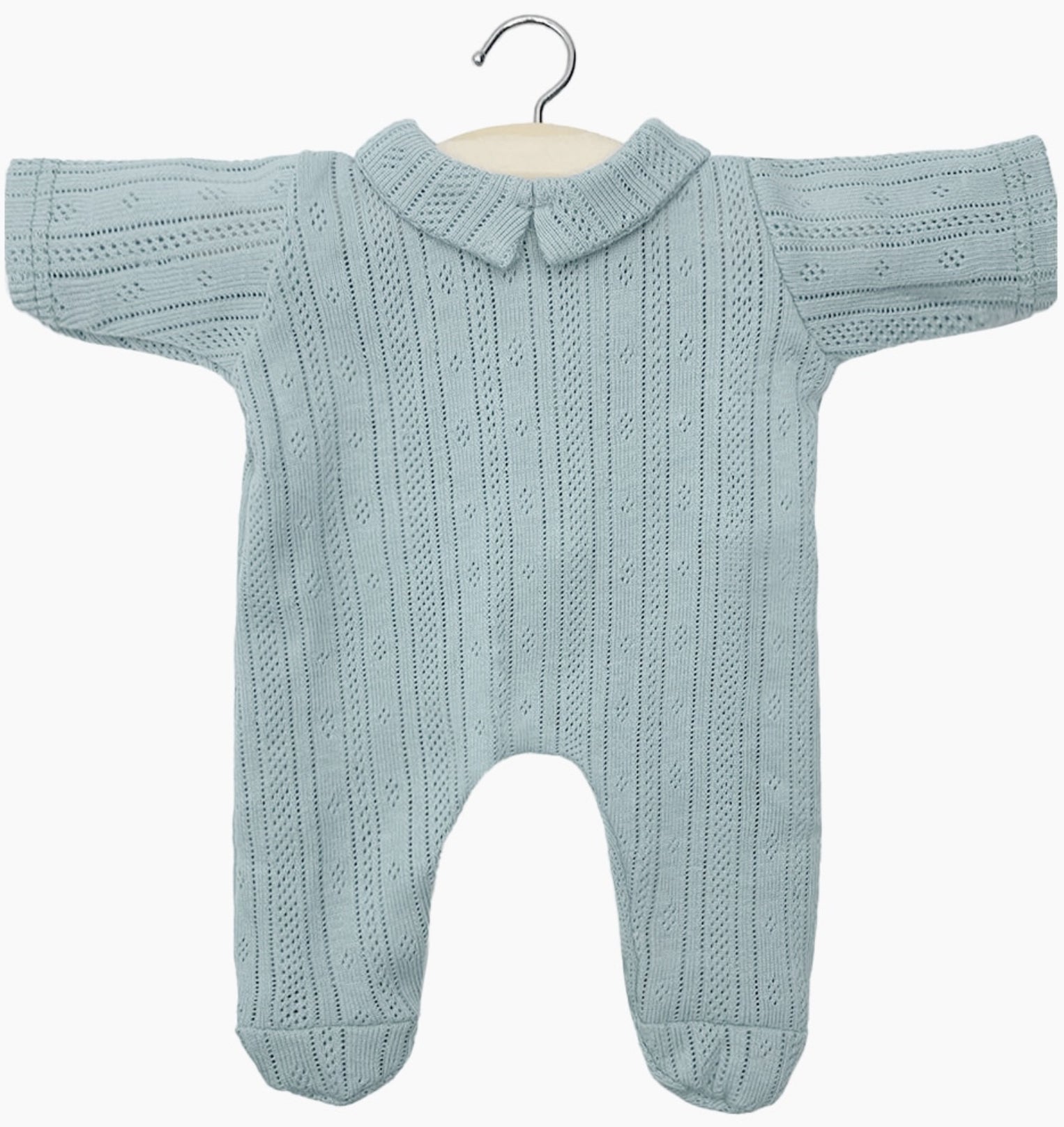 Blue pointillé footed one piece for Minikane Babies Collection