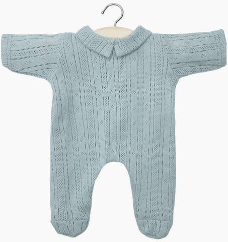 Blue pointillé footed one piece for Minikane Babies Collection