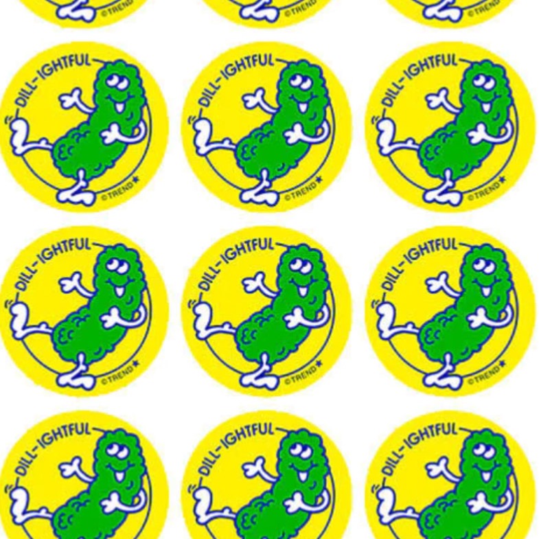 Retro Scratch 'n Sniff Stinky Stickers - Dill Pickle