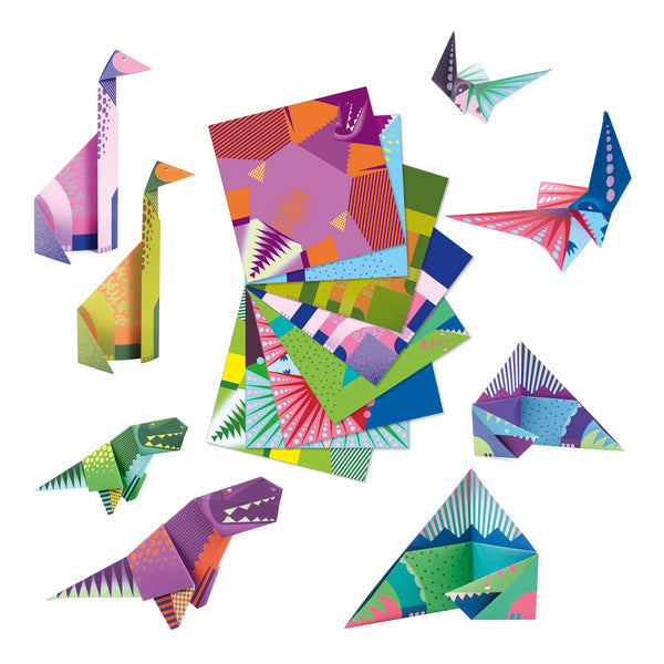Dinosaurs Origami Paper Craft Kit by Djeco