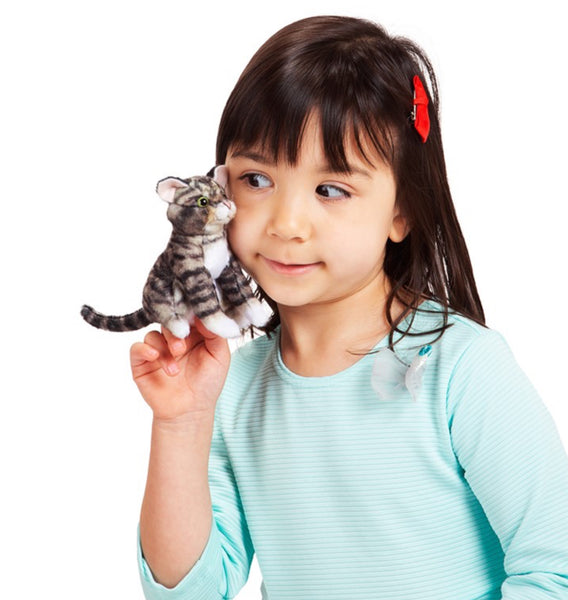 Mini Tabby Cat Finger Puppet