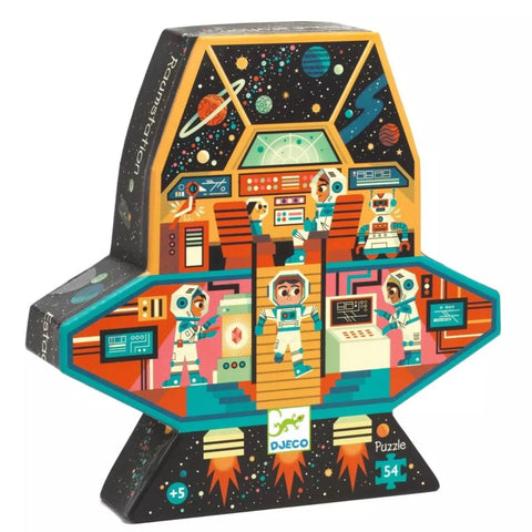 Silhouette Space Station 54 piece Puzzle by Djeco