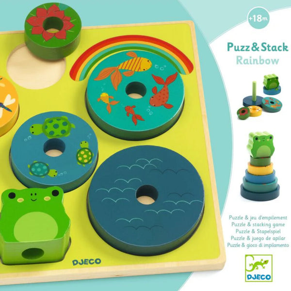 Puzz and Stack Rainbow by Djeco