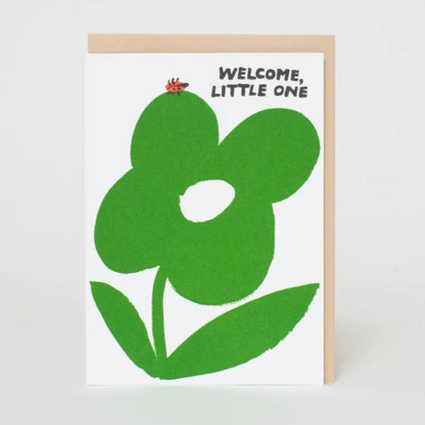 Welcome Little One Ladybug Card