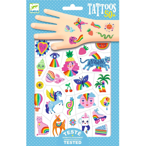 Rainbow Temporary Tattoos by Djeco