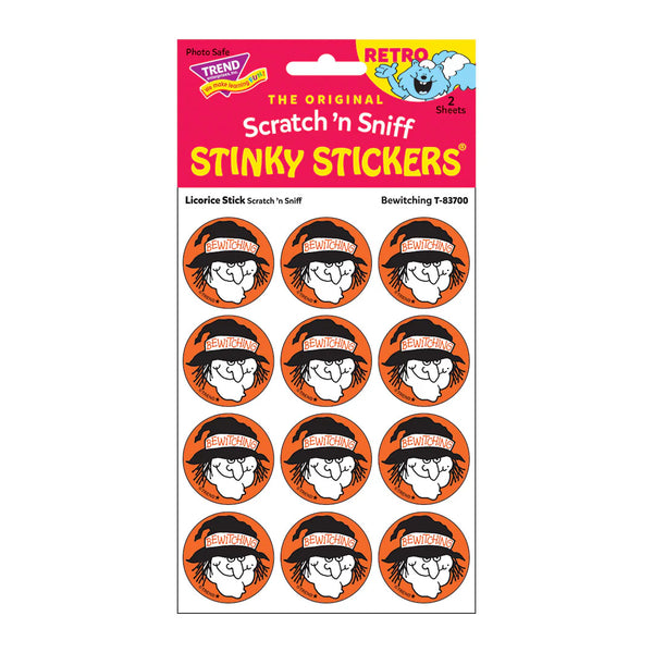 Retro Scratch 'n Sniff Stinky Stickers - Bewitching Licorice Stick