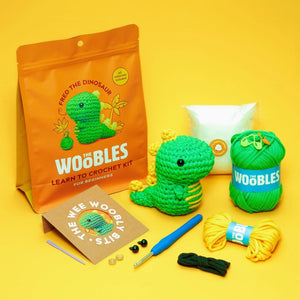 The Woobles Fred The Dinosaur Beginner Crochet Kit