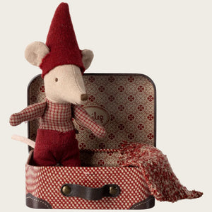 Maileg Baby Christmas Mouse In Suitcase