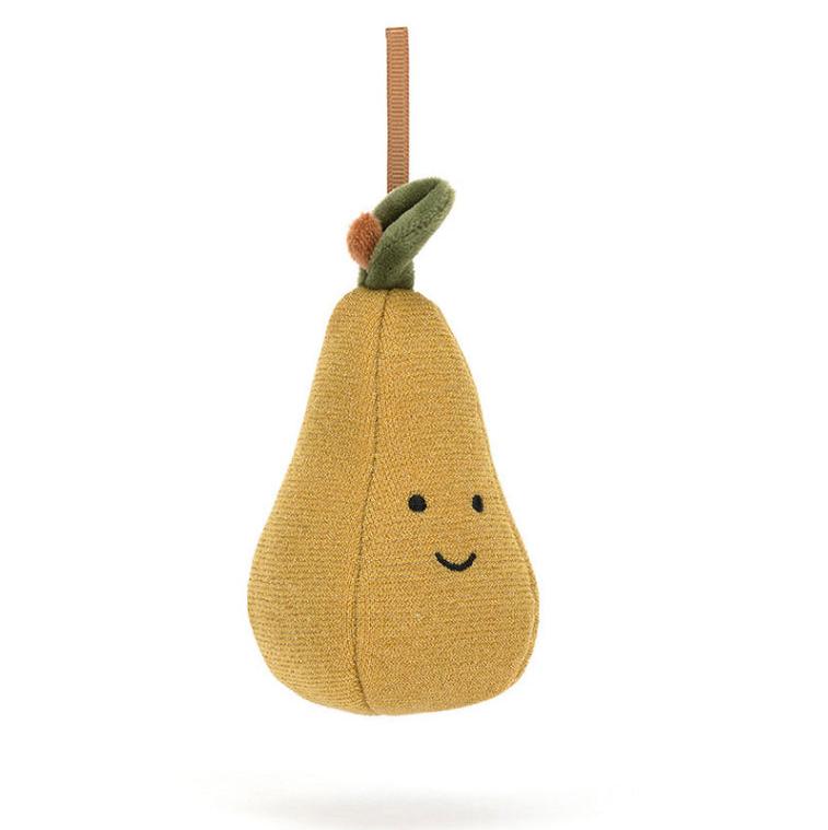 Festive Folly Pear Ornament by Jellycat