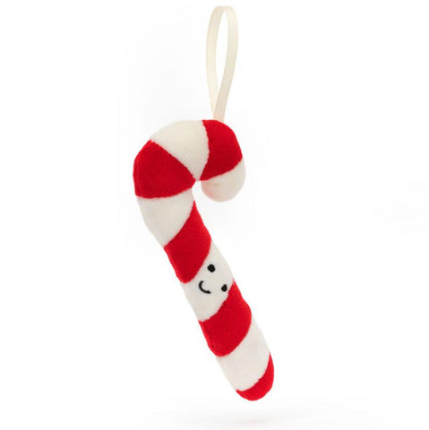 Festive Folly Candy Cane Ornament by Jellycat