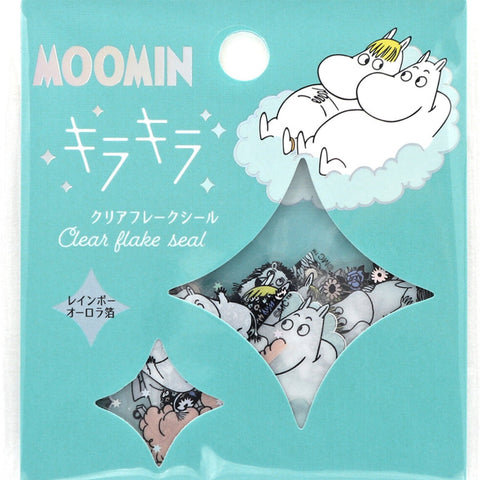 Moomin Stickers - Moomin and Snorkmaiden (aqua)