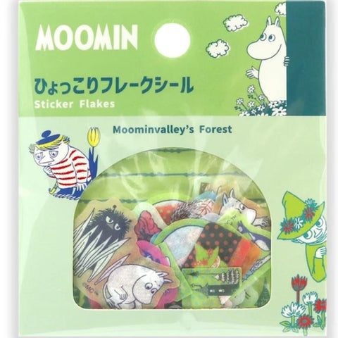 Moomin Washi Stickers - Moomin Valley Forest (green)